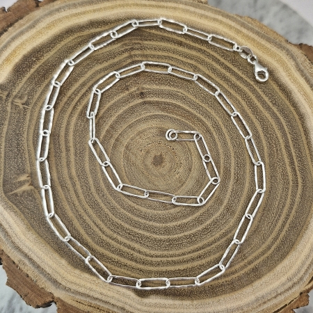 NASZYJNIK SREBRNY SPINACZ ŁAŃCUCH SREBRO 925